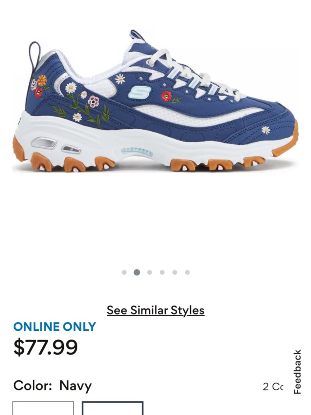 Skechers spring bloom D’Lites embroidered Sneakers.